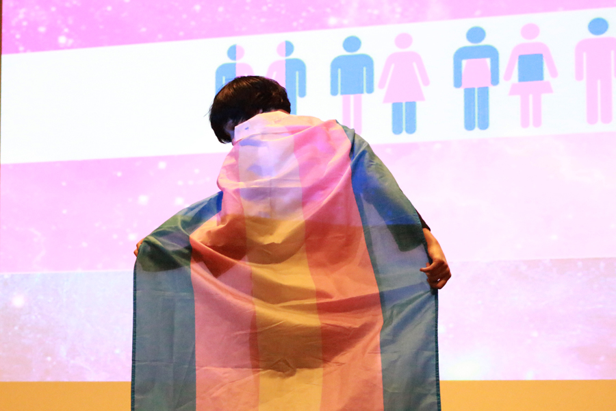 The Gender Expression Show ended with models displaying outfits and LGBTQ+ pride items of choice that fit into the theme of