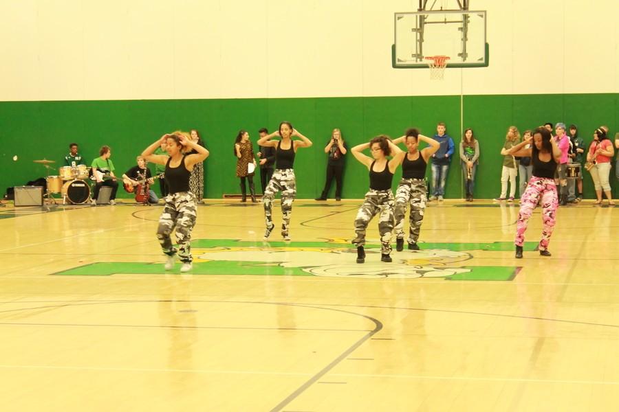 The North High Dance Team during their routine. 