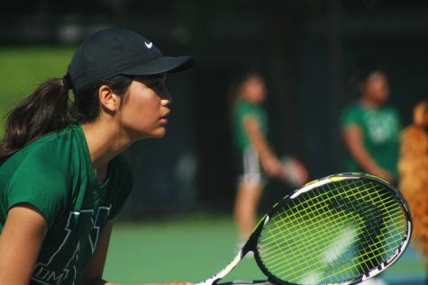 Up close and personal to Leisha Lovans face focused during the game.